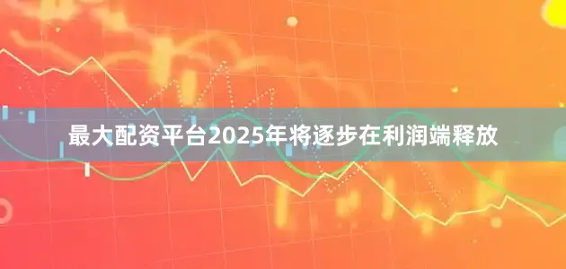 最大配资平台2025年将逐步在利润端释放